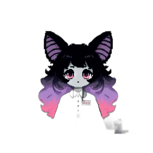 creature, staff, animal, mask, pixel art, anime, cartoon, concept art transparent PNG cut-out