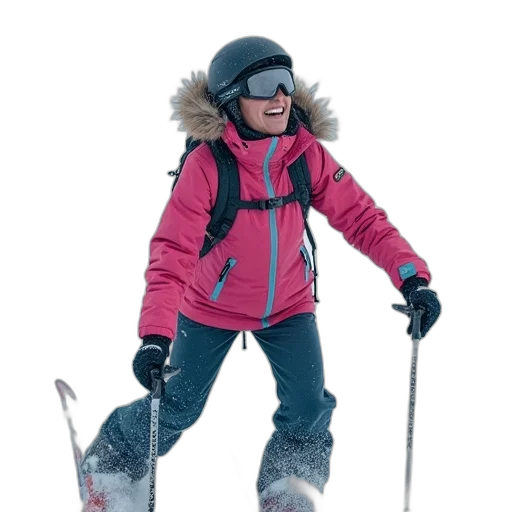 jacket, snow, mill, womens transparent PNG cut-out