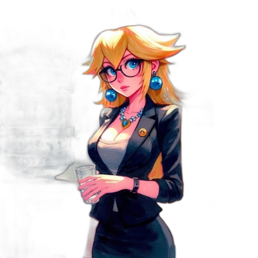 dress, staff, jacket, concept art, pixel art, cartoon, anime, monochrome transparent PNG cut-out