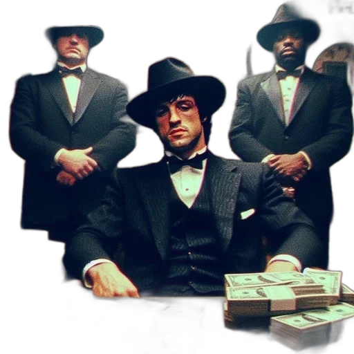 hat, staff, concept art, man, suit, sits, behind, desk transparent PNG cut-out