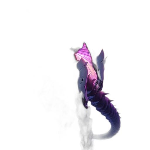 dragon, weapon, staff, sword, concept art, fantasy art, 3d render, vaporwave transparent PNG cut-out