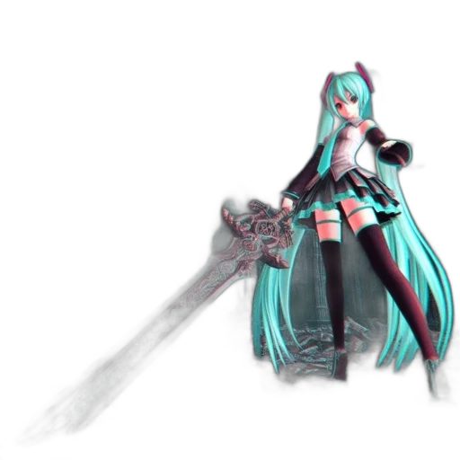 staff, sword, weapon, robot, 3d render, concept art, fantasy art, pixel art transparent PNG cut-out