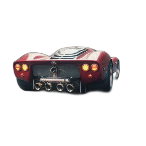 car, weapon, 3d render, photorealistic, concept art, vintage, red, sports transparent PNG cut-out