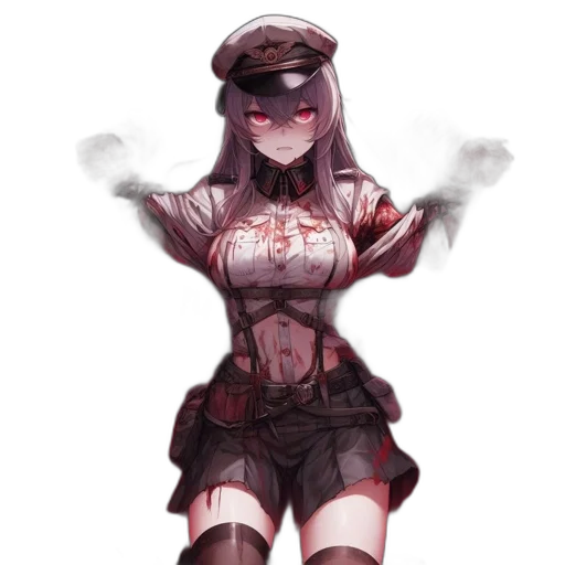 staff, dress, robot, weapon, concept art, pixel art, anime, cyberpunk transparent PNG cut-out