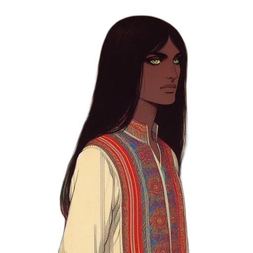 staff, face, hair, creature, fantasy art, concept art, cartoon, pixel art transparent PNG cut-out