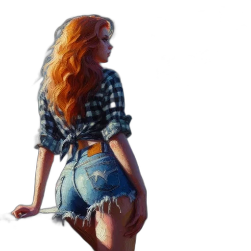 dress, jacket, photorealistic, oil painting, concept art, fantasy art, neon lights, fire transparent PNG cut-out