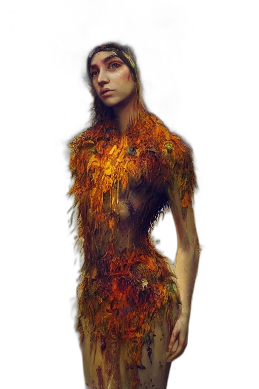 dress, hair, jacket, face transparent PNG cut-out