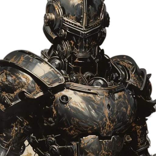 robot, face, mask, concept art, 3d render, fantasy art, photorealistic, weathered transparent PNG cut-out