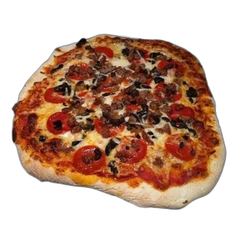 food, face, weapon, animal, 3d render, photorealistic, homemade, pizza transparent PNG cut-out
