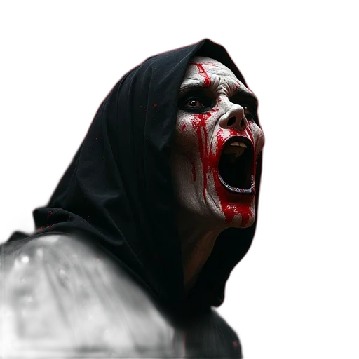 mask, face, creature, 3d render transparent PNG cut-out