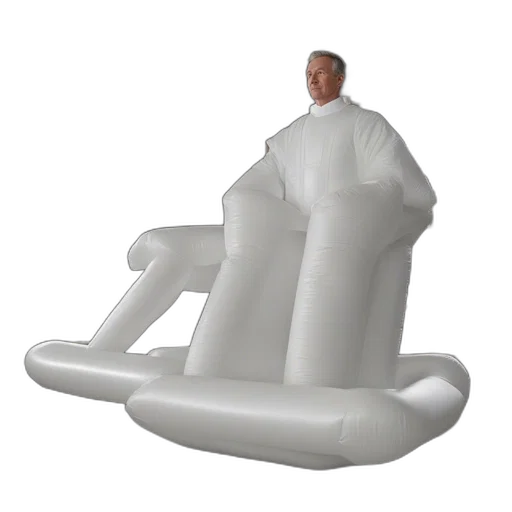furniture, creature, weapon, robot, 3d render, oversized, inflatable, man transparent PNG cut-out