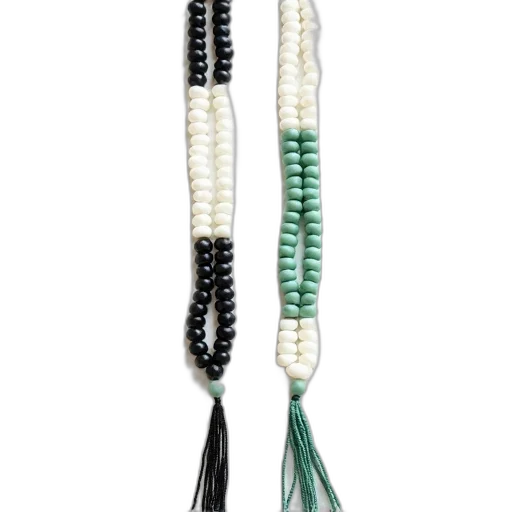 jewelry, staff, two, beaded, necklaces, laid, out, white transparent PNG cut-out