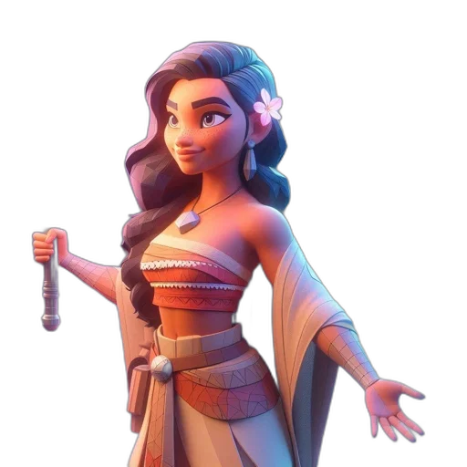 staff, sword, concept art, fantasy art, 3d render, comic book art, animated, female transparent PNG cut-out