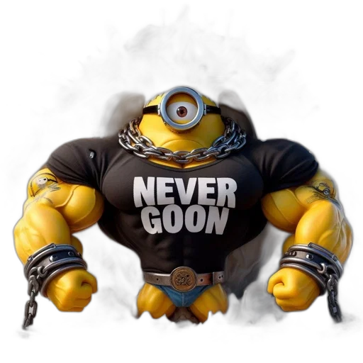 weapon, robot, concept art, 3d render, comic book art, muscular, animated, minion transparent PNG cut-out