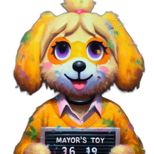 staff, animal, concept art, 3d render, watercolor, pixel art, anthropomorphic, canine transparent PNG cut-out