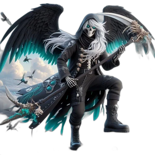 dragon, sword, weapon, concept art, fantasy art, comic book art, 3d render, dark transparent PNG cut-out