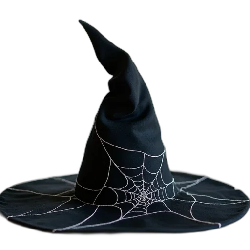 hat, crown, mask, creature, 3d render, concept art, black, witch transparent PNG cut-out