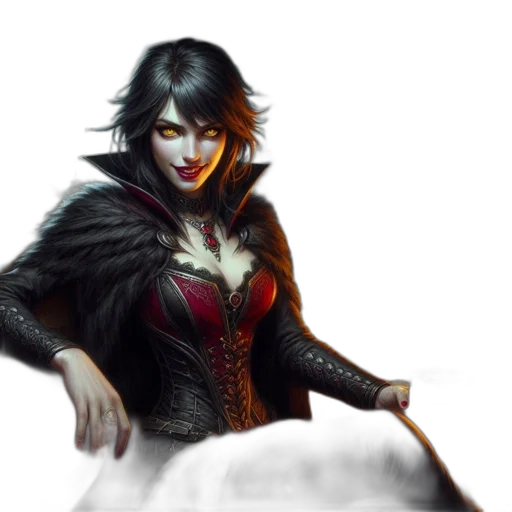 fantasy art, concept art, comic book art, photorealistic, red, dark, monochrome, woman transparent PNG cut-out