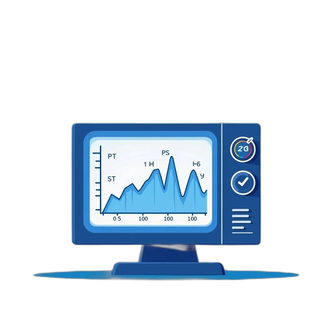 stylized, illustration, heart, rate, monitor, blue, background, displays transparent PNG cut-out