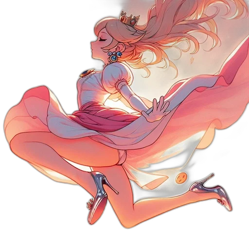 dress, sword, staff, weapon, concept art, watercolor, anime, fantasy art transparent PNG cut-out
