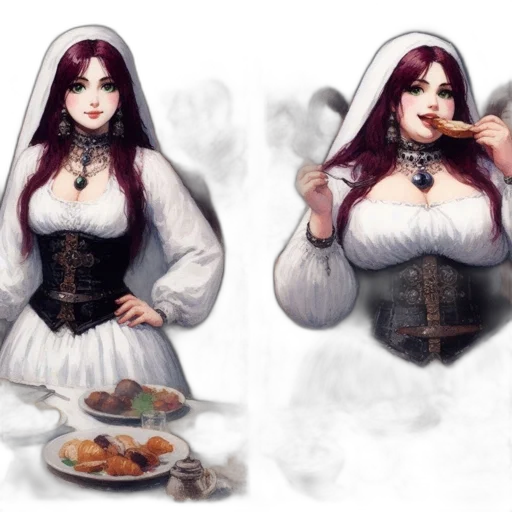 food, fantasy art, concept art, photorealistic, pixel art, dark, monochrome, red transparent PNG cut-out
