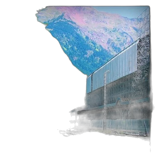 building, face, weapon, robot, vaporwave, concept art, photorealistic, 3d render transparent PNG cut-out
