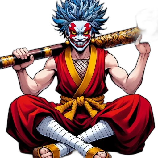 mask, staff, weapon, sword, comic book art, concept art, anime, pixel art transparent PNG cut-out