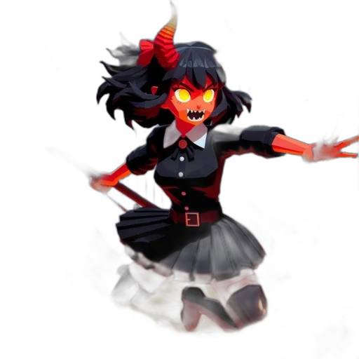 staff, creature, mask, dress, concept art, pixel art, 3d render, anime transparent PNG cut-out