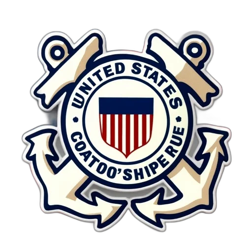 staff, united, states, coast, guard, sticker transparent PNG cut-out