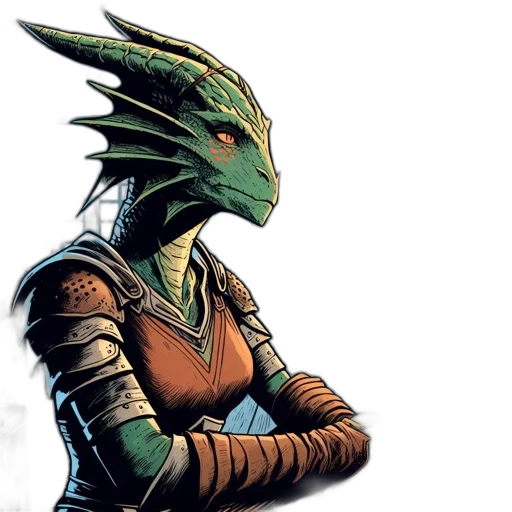 dragon, staff, mask, concept art, comic book art, fantasy art, green, green-skinned transparent PNG cut-out