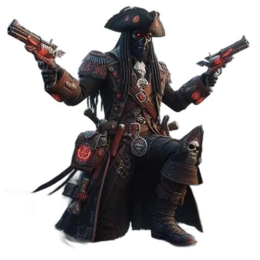 weapon, staff, concept art, fantasy art, pixel art, 3d render, warrior, pirate transparent PNG cut-out