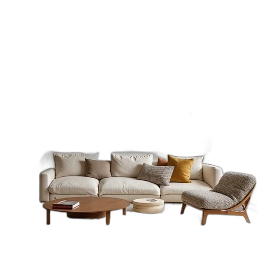 furniture, 3d render, photorealistic, concept art, earth tones, golden, monochrome, picture transparent PNG cut-out