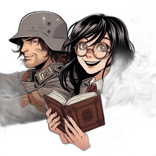 comic book art, concept art, watercolor, fantasy art, fire, two, characters, man transparent PNG cut-out