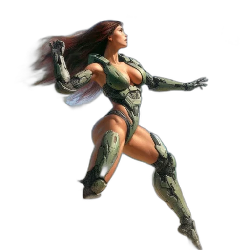 robot, concept art, 3d render, fantasy art, comic book art, green, earth tones, beach transparent PNG cut-out