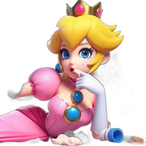 crown, dress, weapon, staff, concept art, 3d render, vaporwave, pixel art transparent PNG cut-out