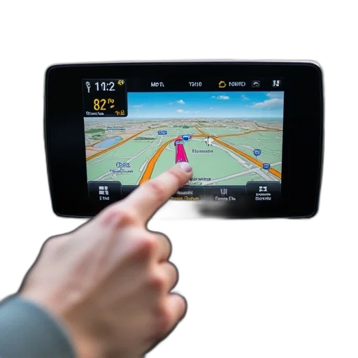 person, hand, pointing, gps, screen, car, displays, map transparent PNG cut-out