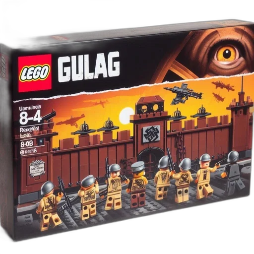 concept art, fire, image, shows, lego, gulag, set, box transparent PNG cut-out