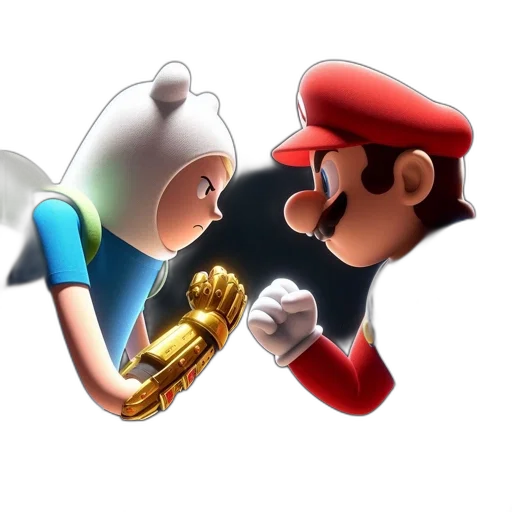 weapon, mask, crown, concept art, 3d render, pixel art, two, characters transparent PNG cut-out