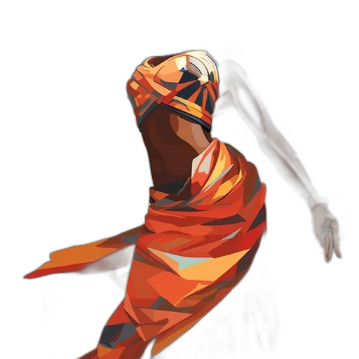 dress, mask, dragon, staff, concept art, fantasy art, pixel art, watercolor transparent PNG cut-out