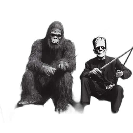 staff, animal, mask, concept art, comic book art, fantasy art, cartoon, two transparent PNG cut-out