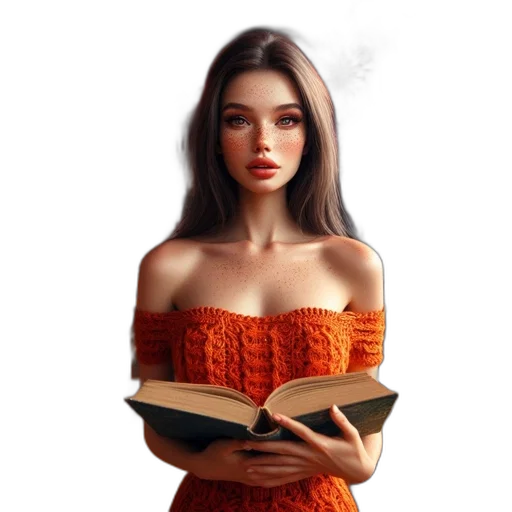 dress, jewelry, face, fantasy art, photorealistic, 3d render, concept art, earth tones transparent PNG cut-out