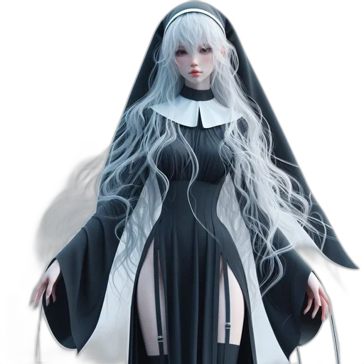 dress, 3d render, concept art, fantasy art, photorealistic, monochrome, digital, rendering transparent PNG cut-out