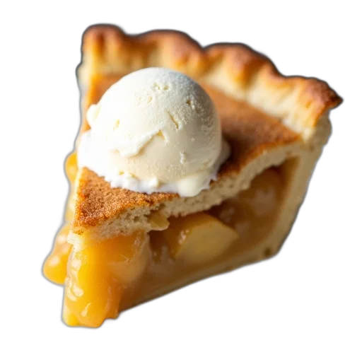 food, crown, slice, apple, pie, scoop, vanilla, ice transparent PNG cut-out