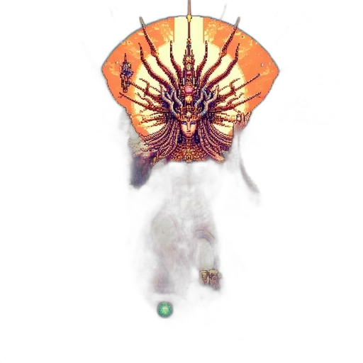 creature, mask, dragon, animal, concept art, fantasy art, watercolor, pixel art transparent PNG cut-out