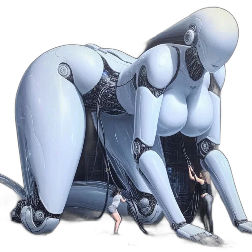 robot, weapon, animal, creature, concept art, cyberpunk, 3d render, comic book art transparent PNG cut-out