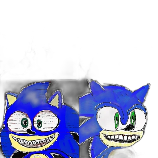 mask, creature, 3d render, concept art, pixel art, cartoon, blue, sonic transparent PNG cut-out