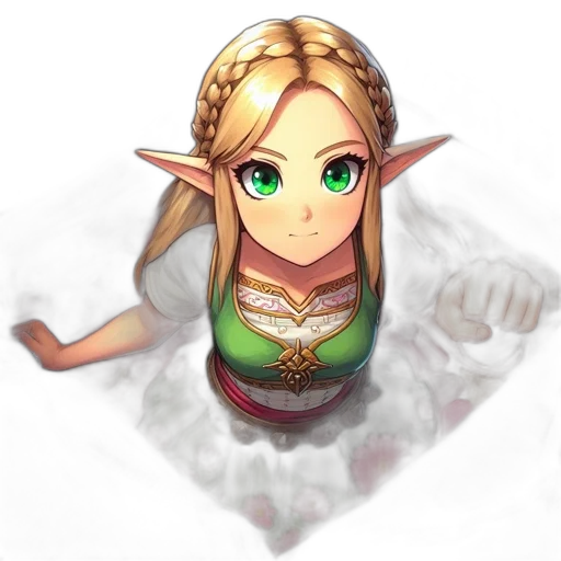 face, staff, dress, dragon, fantasy art, pixel art, concept art, 3d render transparent PNG cut-out