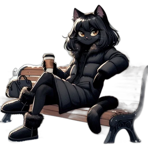 animal, furniture, staff, concept art, pixel art, fantasy art, anime, monochrome transparent PNG cut-out