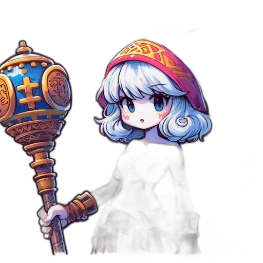 staff, sword, weapon, crown, fantasy art, concept art, pixel art, anime transparent PNG cut-out
