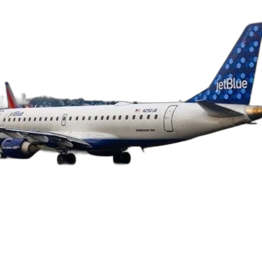 jetblue, airplane, blue, polka, dots, tail, parked, runway transparent PNG cut-out